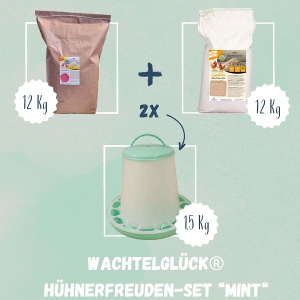 HühnerGlück® Set "Hühnerfreuden" mint