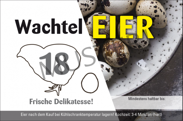 Wachteleier Eierschachteln aus Pappe 18er