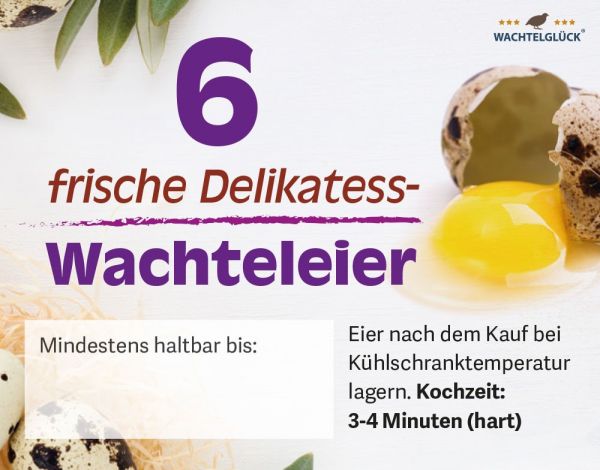 6er Wachteleierschachtel Etiketten IW607