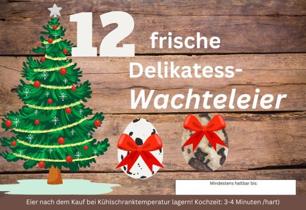 Wachteleier 12er Eierschachteln 