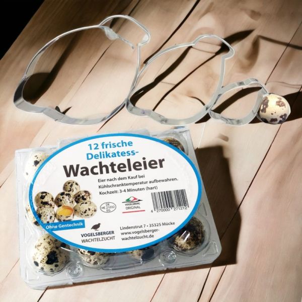 WachtelGlück® Set Keksaustecher + 12 Wachteleier